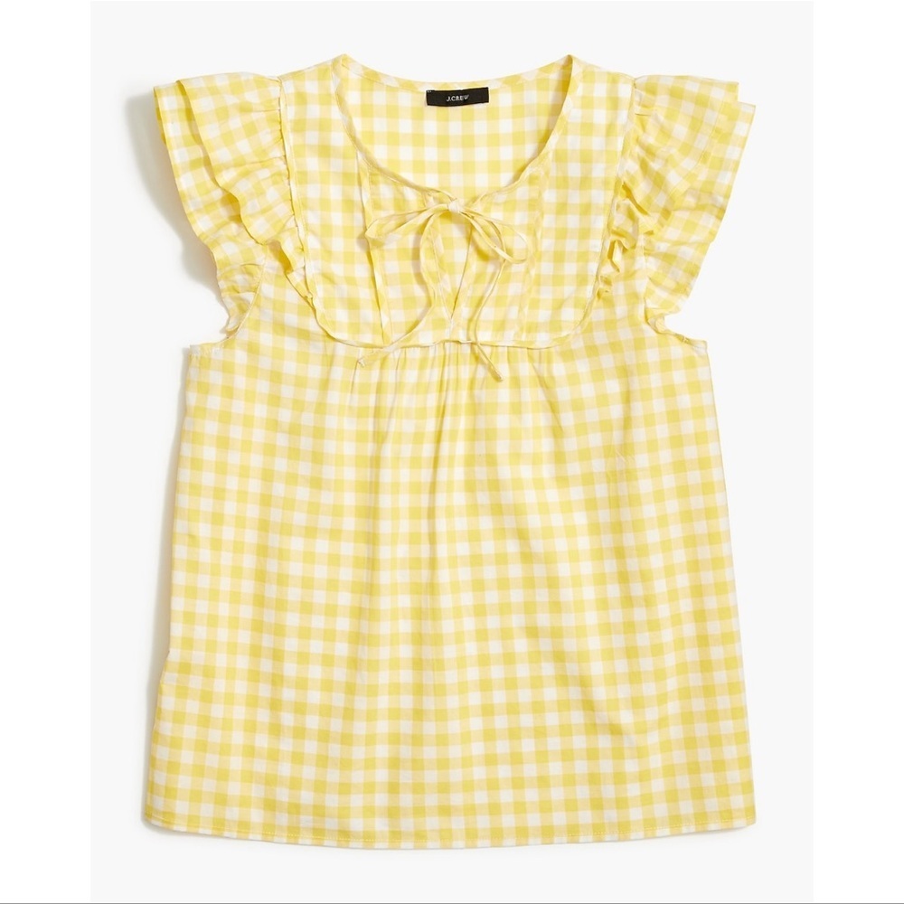 J.CREW Flutter Gingham Blouse
In Yellow